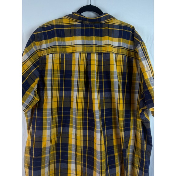 KingSize Mens 3XL Big Plaid Short Sleeve Button Down Shirt Lot of 3 Multicolor - Picture 6 of 16